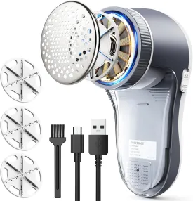 POPCHOSE Fabric Shaver, Lint Remover for Clothes, Electric Lint Shaver with 6-leaf Blades, Sweater Shavers to Remove Pilling for Clothing, Couch, Furniture, Fuzz, Lint Ball, Pillings, USB Rechargeable