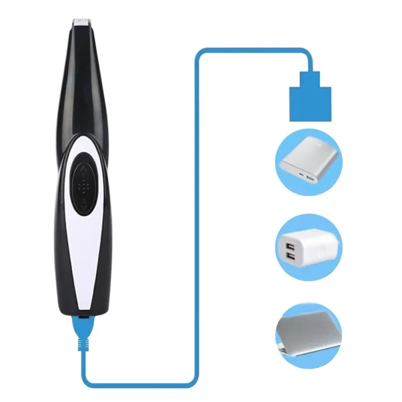Professional Pets Hair Trimmer for Dogs Cats Foot USB Rechargeable Grooming Kit Clipper