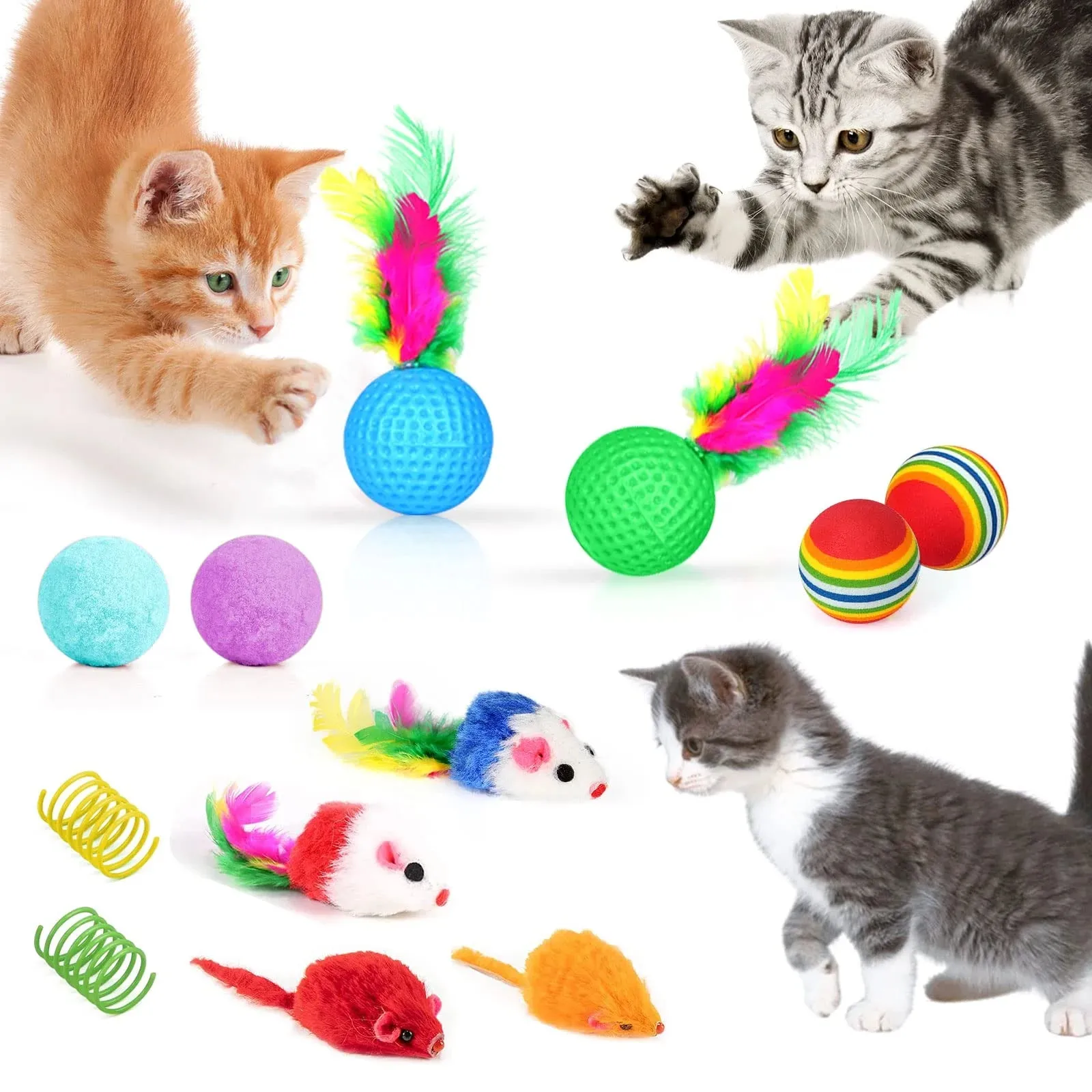 Purrfect Playtime Cat Toys Set - Meet Whiskers' Wonderland! 🌟🐱