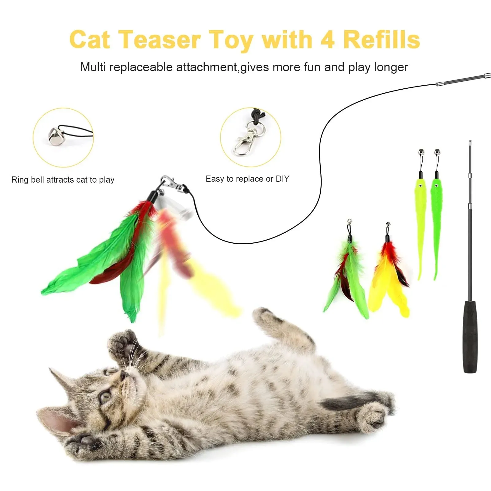 Purrfect Playtime Cat Toys Set - Meet Whiskers' Wonderland! 🌟🐱