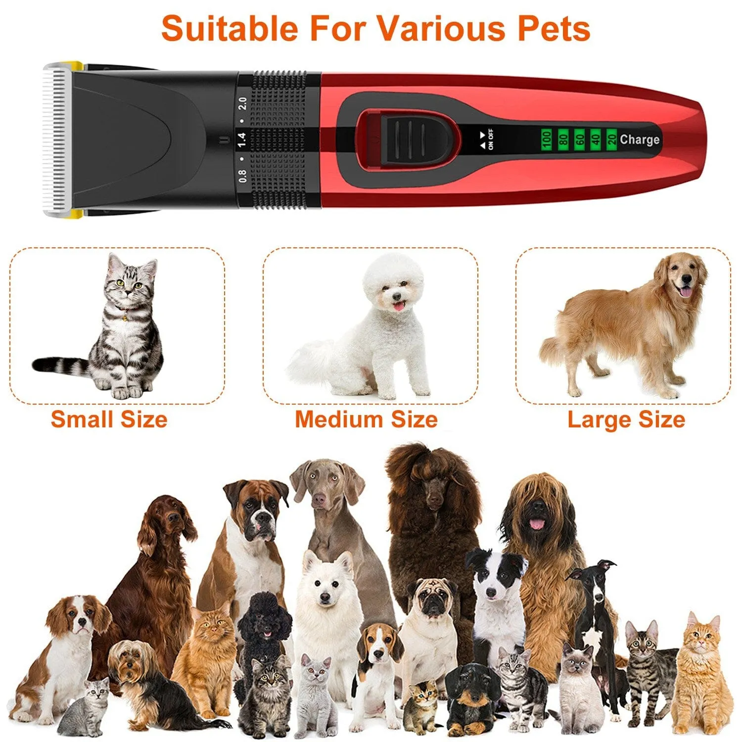Rechargeable Cordless Pet Grooming Kit