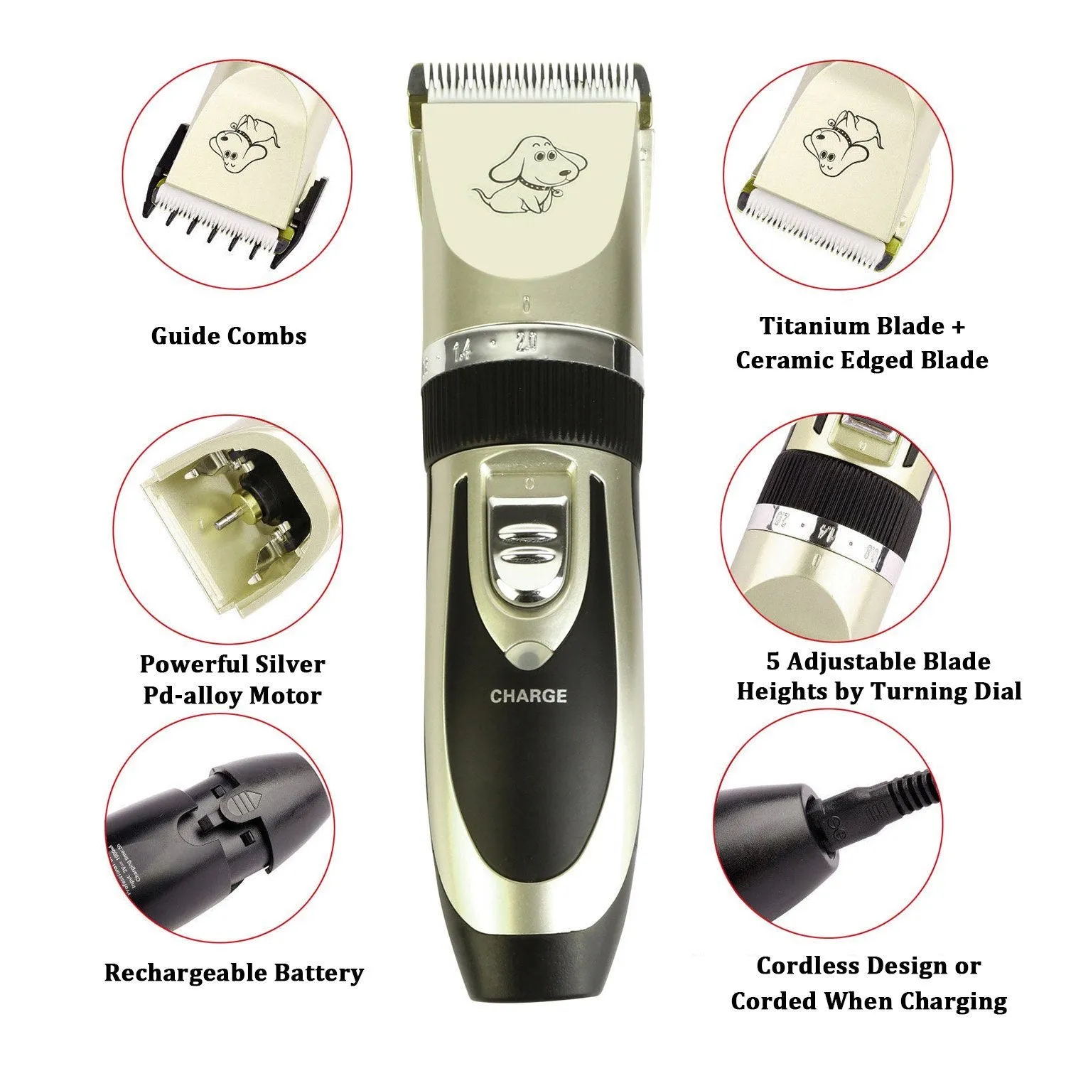 Rechargeable Electric Pet Hair Clipper