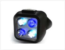 Rescue Leaders WBLBRA-3 WHITE & BLUE Body Beacon LED Equipped Black Leather Brass Belt Keeper First Responder Light Gen 2 - Quantity of 3
