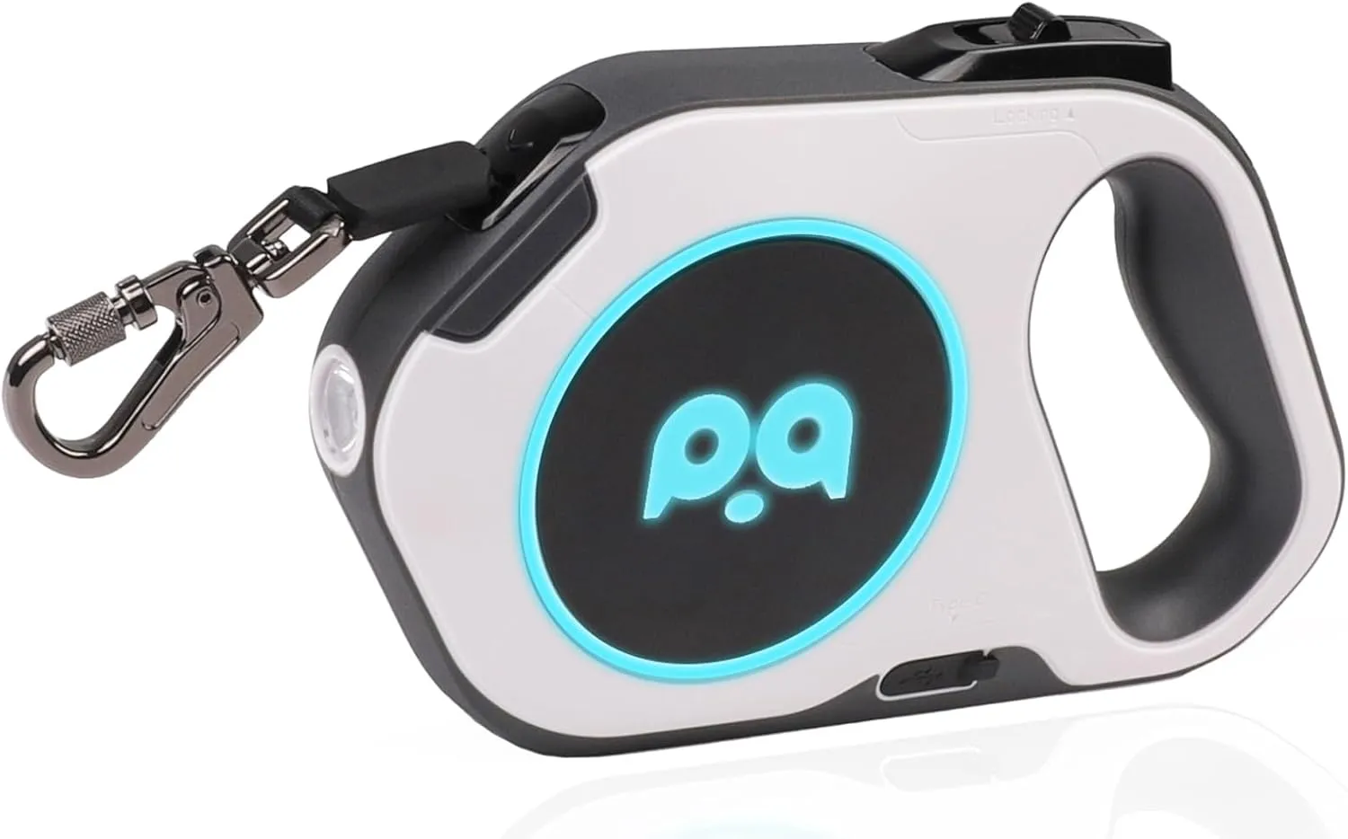 Retractable Dog Leash Upgraded Rechargeable with LED Light, One-Hand Brake and Unlock Tangle Free Pet Leashes 16ft/5m Nylon Tape for up to 88lbs Small Medium Large Dogs