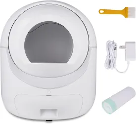 Self Cleaning Litter Box, Large Self Cleaning Litter Box for Multiple Cats, App-Controlled & Safety Sensors, Cat Litter Boxes Automatic Cleaning with Removable Washable Liner (22W x 26H Inch)