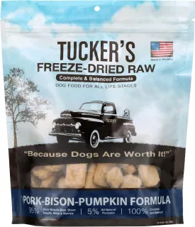 Tucker's Raw Frozen Freeze Dried Raw Dog Food, Pork, Bison & Pumpkin Formula 14oz