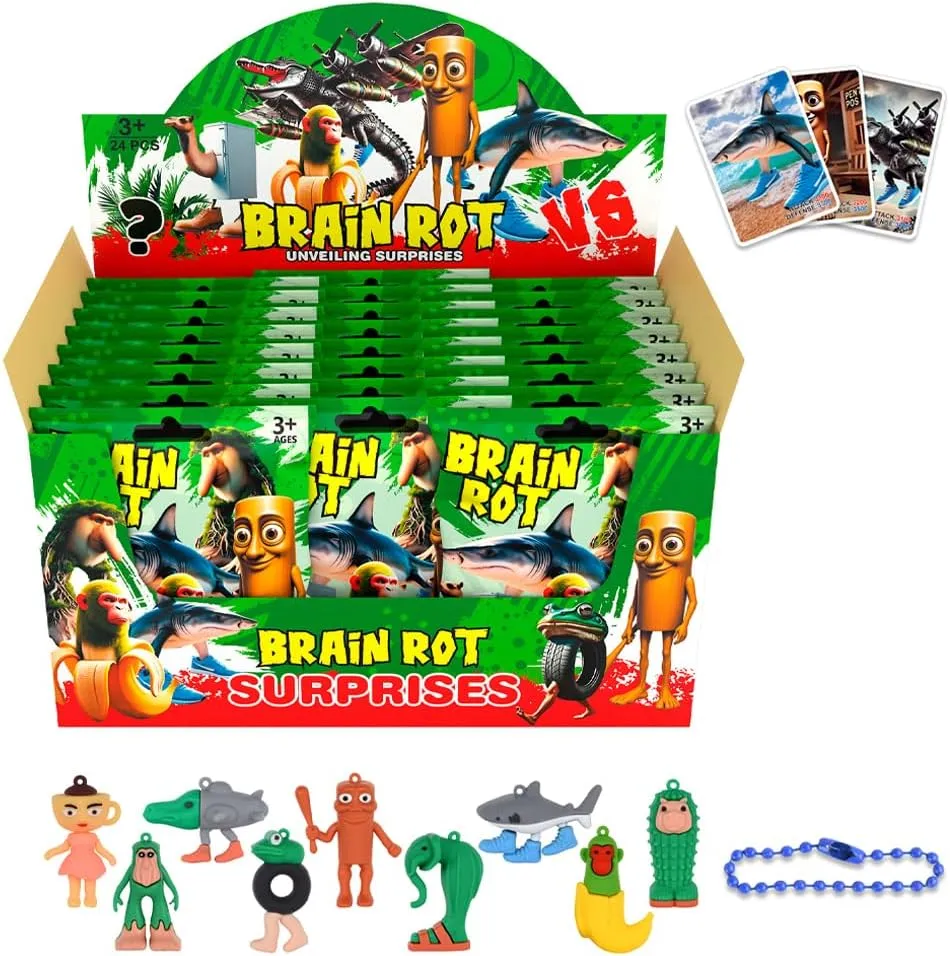 Tung Tung Tung Sahur Blind Box Set  24 Pcs 3D Mystery Figure Toys, Countdown Calendar Gift for Kids & Adults, Surprise Collectible Mini Dolls for Display, Decoration & Holiday Fun