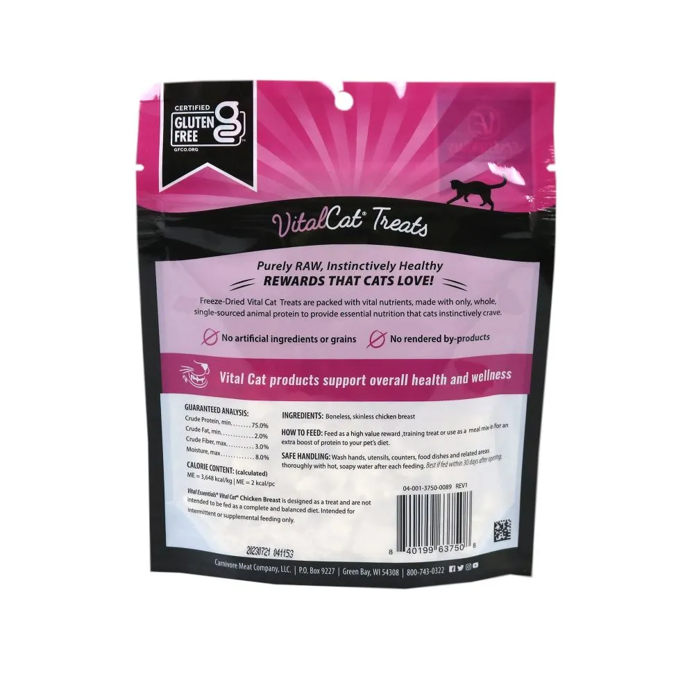 Vital Essentials Vital Cat Freeze Dried Grain Free Chicken Breast Cat Treats