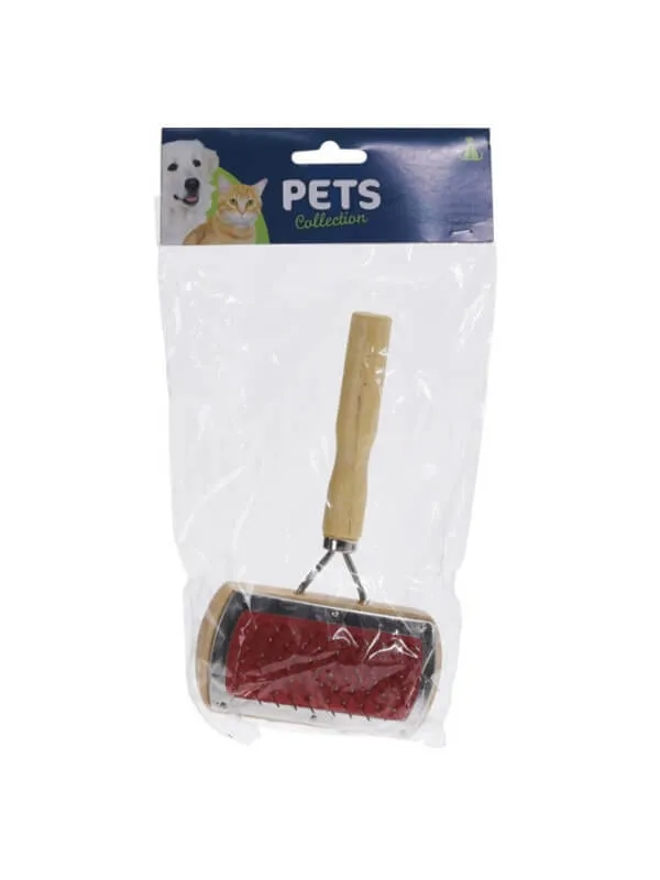 Wooden Dog Brush with Hard and Soft Bristles - Double Sided Brush