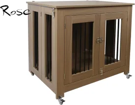 Wooden Foldable Dog Crate, Removable, Wooden Dog Crate Furniture, Dog Kennel pet House, no Assembly Required, 31.5 x 22.83 x 29.53 inches