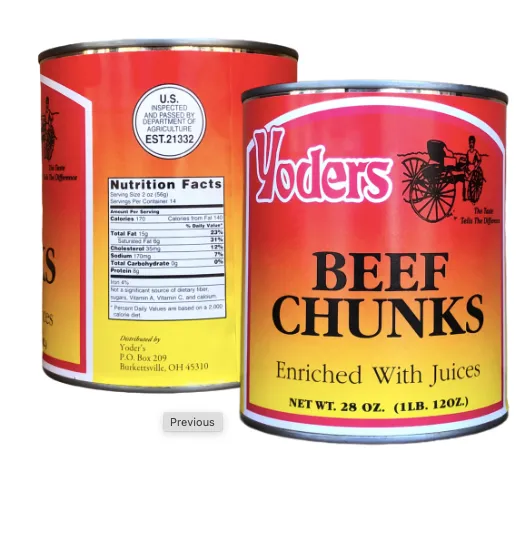 Yoder Canned Meats Premium Variety Pack (Beef, Chicken, Hamburger, Turkey, Pork, Pork Sausage) 12 Cans/Full Case